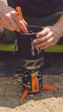 Jetboil's lightest cooking system, the MicroMo, stows easily in your pack without compromising performance or versatility.