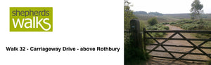 Walk 32 - Carriageway Drive - Above Rothbury - Moderate Route