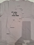 Grey St Oswald's way t-shirt with a map of route on the rear
