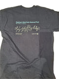 Navy Blue T-shirt showing route of Hadrian's Wall Path