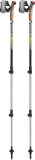 Leki Traveller Alu Nordic walking poles in Black Silver Grey and Neon Yellow with compact three-section travel design