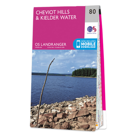 80 Landranger Map - Cheviot Hills & Kielder Water