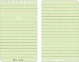 Rite in the Rain Weatherproof Top Spiral Notebook, 3" x 5" Green