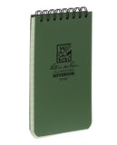 Rite in the Rain Weatherproof Top Spiral Notebook, 3" x 5" Green