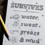Rite in the Rain Top Spiral Waterproof Notebooks 4" x 6" Black